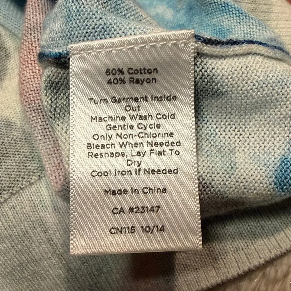 Talbots- Watercolor Floral Thin Knit Lightweight Crewneck Sweater Women's 2XP